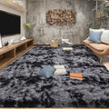 Tie-Dye Fluffy Living Room Area Rug